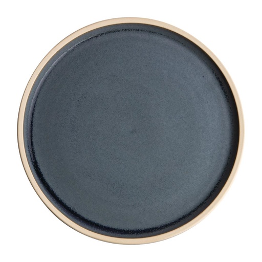 [FA300] Olympia Canvas platte ronde borden blauw graniet 18cm (6 stuks)