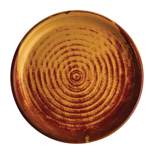 [FA309] Olympia Canvas ronde borden met smalle rand roestoranje 18cm (6 stuks)