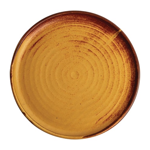 [FA310] Olympia Canvas ronde borden met smalle rand roestoranje 26,5cm (6 stuks)