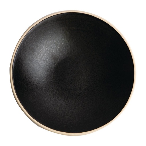 [FA319] Olympia Canvas ondiepe schalen zwart 20cm (6 stuks)