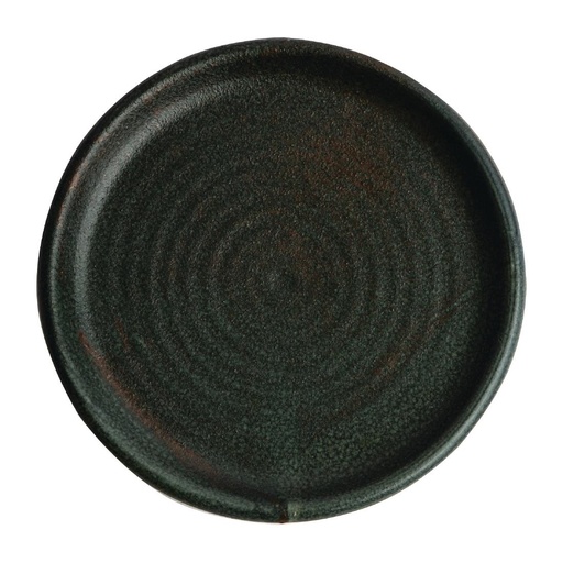 [FA323] Olympia Canvas ronde borden met smalle rand groen 18cm (6 stuks)