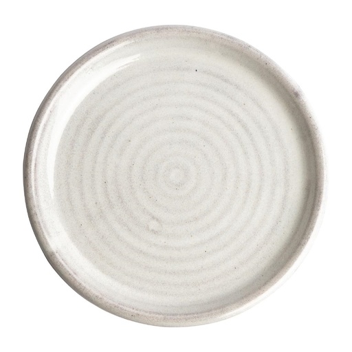 [FA330] Olympia Canvas ronde borden met smalle rand wit 18cm (6 stuks)
