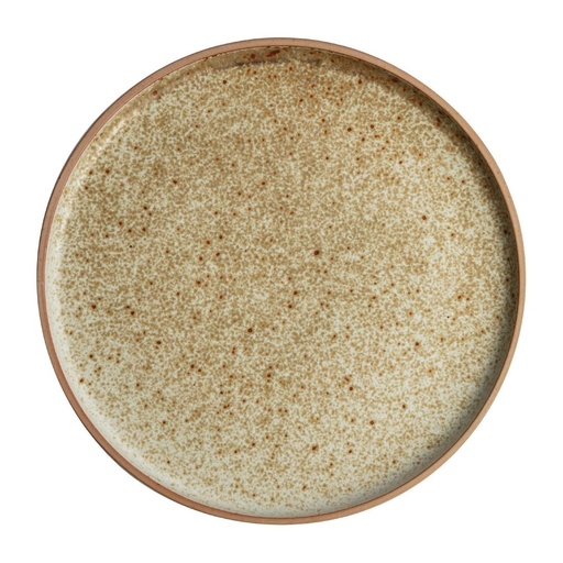 [FA336] Olympia Canvas platte ronde borden crème 25cm (6 stuks)
