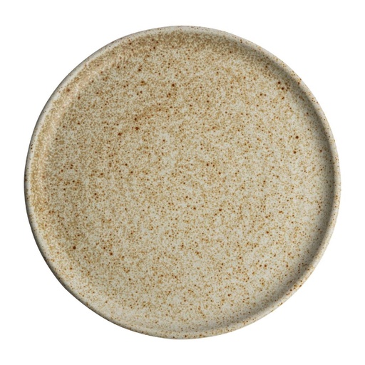 [FA338] Olympia Canvas ronde borden met smalle rand crème 26,5cm (6 stuks)