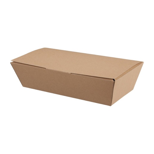 [FA363] Colpac afsluitbare kraft voedselbakjes composteerbaar 25cm (150 stuks)