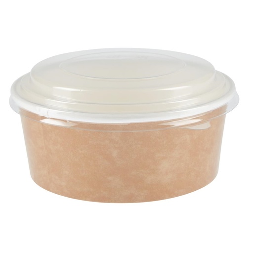 [FA373] Colpac ronde kraft voedselbakjes met deksel recyclebaar 700ml (150 stuks)