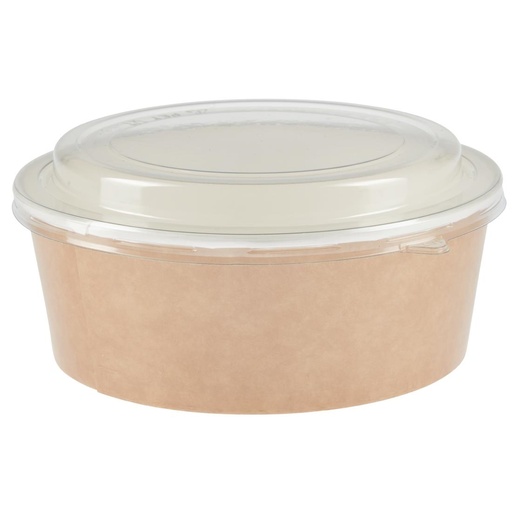 [FA374] Colpac recyclebare kraft saladebakken met deksel groot 1300ml (150 stuks)