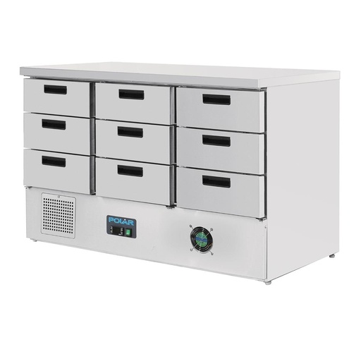 [FA441] Polar G-serie koelwerkbank met 9 lades 368Ltr