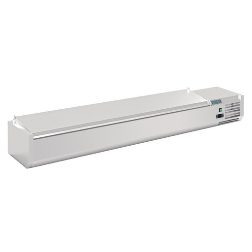 [FA857] Polar G-serie opzetkoelvitrine met deksel 10x GN 1/4