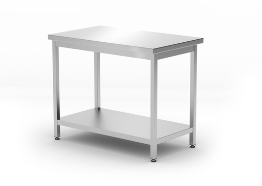 [817162] HENDI Centrale tafel met plank - geschroefd, diepte 600 mm 817162