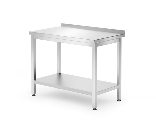 [817278] HENDI Wandtafel met plank – geschroefd, diepte 600 mm 817278