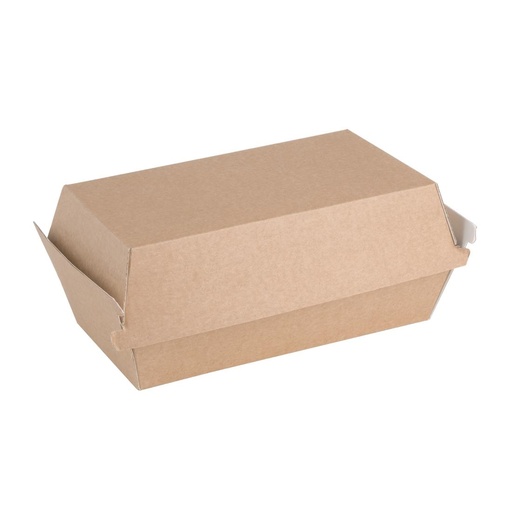 [FB666] Fiesta Compostable composteerbare hamburgerdoosjes kraft klein 172mm (200 stuks)