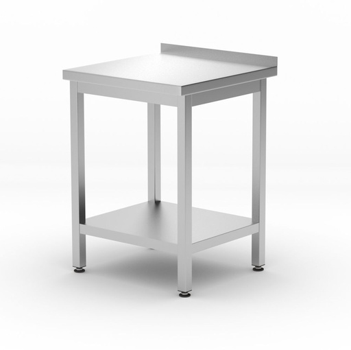 [817223] HENDI Wandtafel met plank – geschroefd, diepte 600 mm 817223