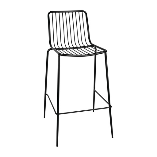 [FB875] Bolero RVS barkruk zwart (4 stuks)