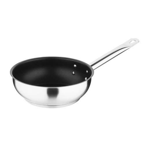 [FC098] Vogue Platinum Plus RVS anti-aanbak inductie sauteuse 20cm
