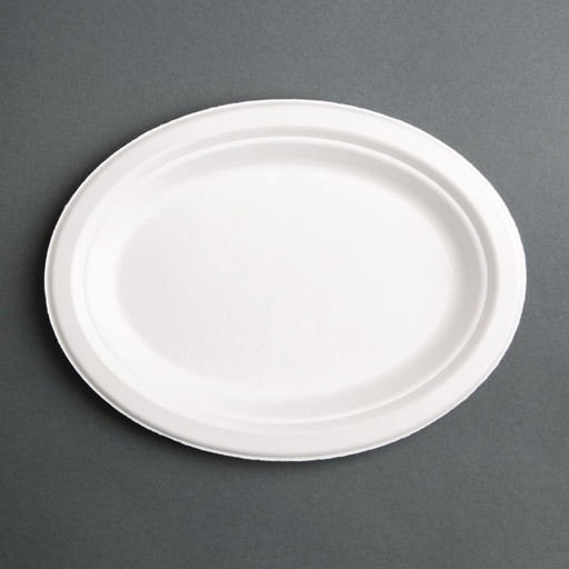 [FC534] Fiesta Compostable composteerbare bagasse borden ovaal 198mm (50 stuks)