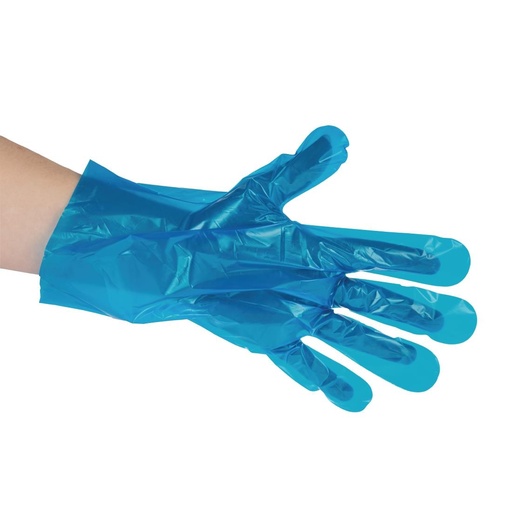 [FD389] Vegware composteerbare handschoenen voor voedselbereiding blauw - medium (2400 stuks)