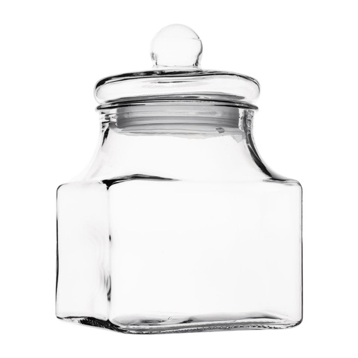 [FD960] Olympia glazen voorraadpot vierkant 2,4L