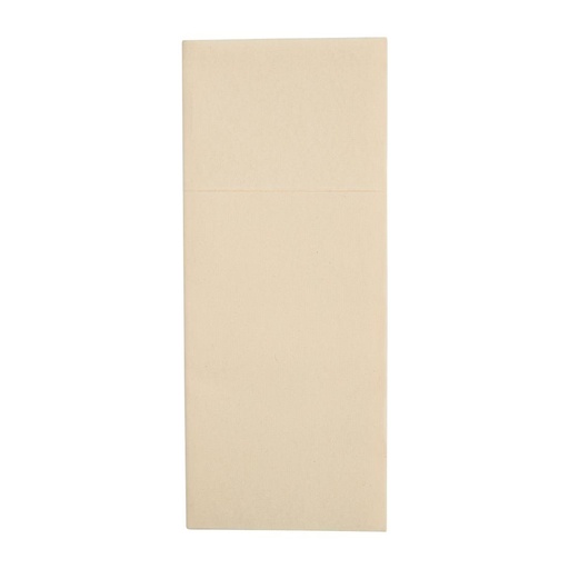 [FE278] Fiesta Recyclebaar Premium Tablin Dinerservet Crème 48X40cm Airlaid Pocket Fold (Pk 400)