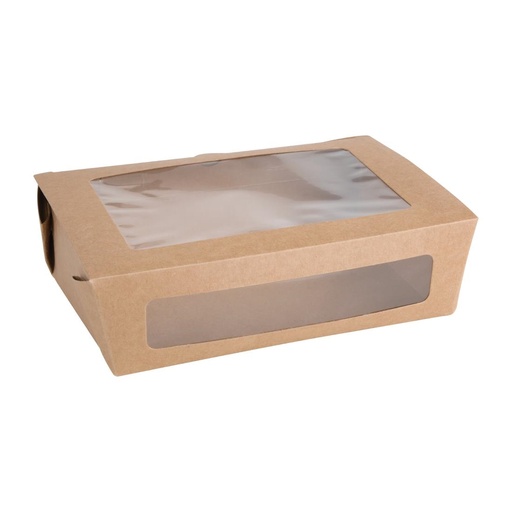 [FN899] Fiesta Recyclable saladeboxen met PET venster 1600ml (100 stuks)