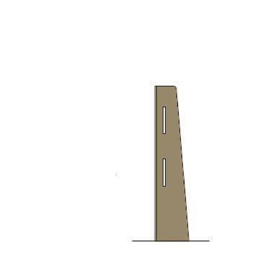 [FP423] Bolero hoekstaander licht eiken voor baliescherm 860 x 200mm