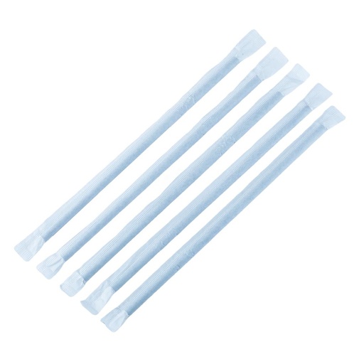 [FP444] Fiesta Compostable composteerbare papieren buigrietjes 210mm zwart  Individueel verpakt (250 stuks)