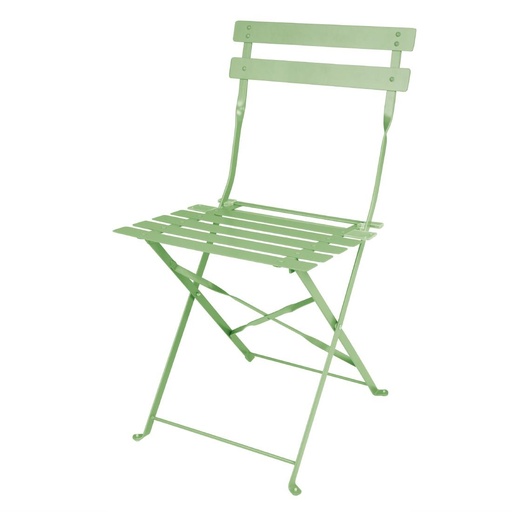 [FT270] Bolero stalen klapstoelen lichtgroen (2 stuks)
