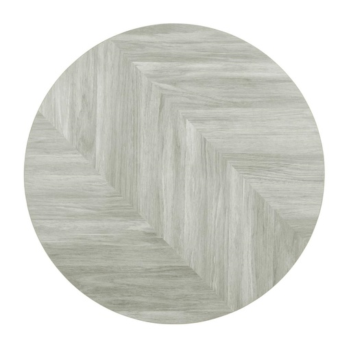 [FU511] Bolero Voorgeboord Rond Tafelblad Chevron Design 600mm