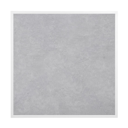 [FU514] Bolero Tafelblad Van Gehard Glas Met Lichtgrijs Steeneffect En Witte Rand 700 mm Voor Buiten