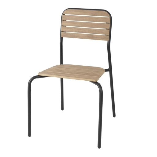 [FU537] Bolero Santorini Tuinstoelen Met Houteffect (4 Stuks)