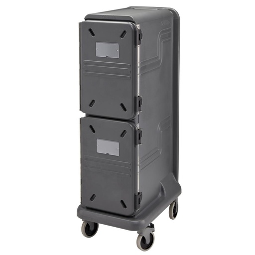 [FU693] Cambro Ultra Pro Wagen Hoge Tweedeurs Wagen Voor Warme En Koude Gerechten, Antracietgrijs