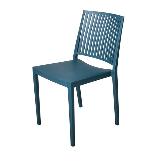 [FW577] Baltimore stapelbare polypropyleen stoelen blauw (4 stuks)