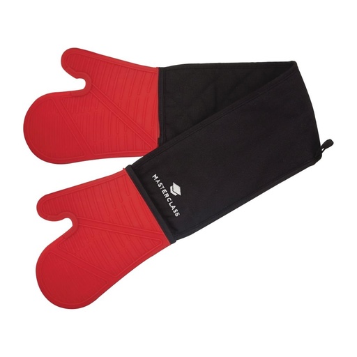 [FW884] Masterclass Naadloze Siliconen Ovenhandschoen Rood