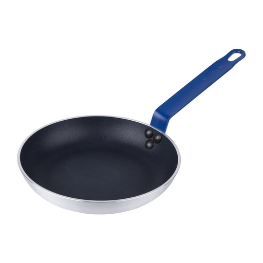 [FX135] Hygiplas teflon aluminium platinum plus koekenpan met antiaanbaklaag en blauw handvat 240mm