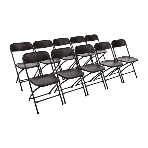 [GD386] Bolero opklapbare stoelen zwart (10 stuks)