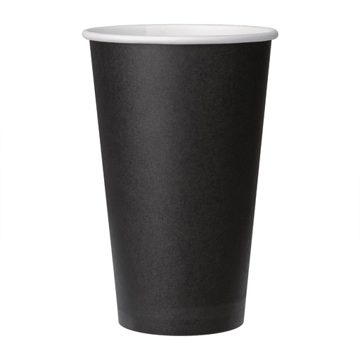 [GF044] Fiesta Recyclable koffiebeker enkelwandig zwart 455ml (1000 stuks)
