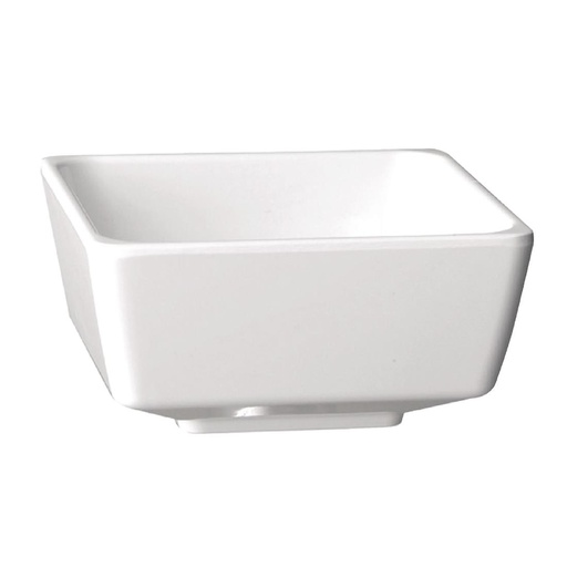[GF092] APS Float vierkante melamine kom wit 9x9cm