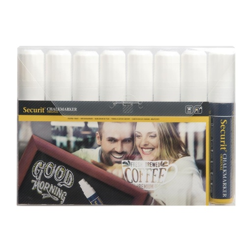 [GF260] Securit krijtstiften 15mm wit (8 stuks)