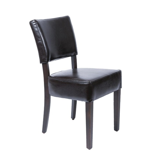 [GF957] Bolero robuuste kunstlederen stoel donkerbruin (2 stuks)