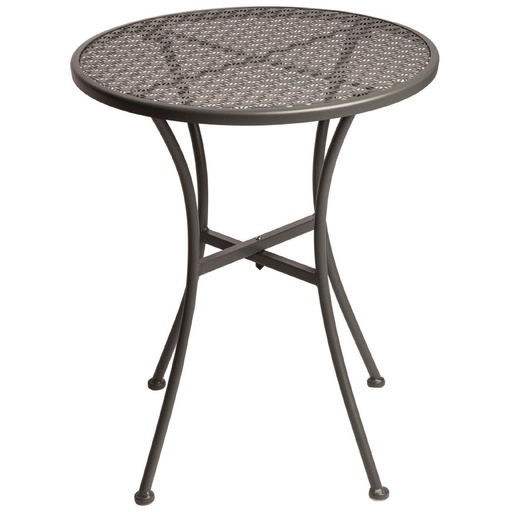 [GG703] Bolero ronde stalen terrastafel grijs 60cm