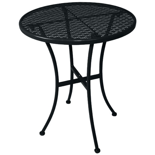 [GG705] Bolero ronde stalen bistrotafel zwart 60cm