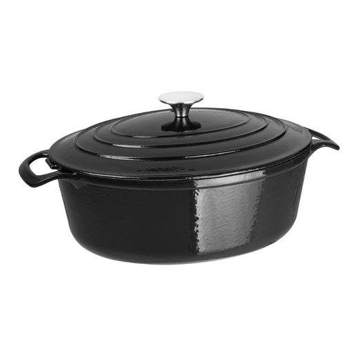 [GH306] Vogue ovale inductie braadpan zwart 5L