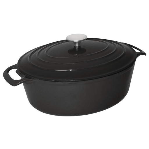 [GH310] Vogue ovale inductie braadpan zwart 6L