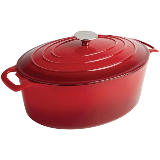 [GH313] Vogue ovale inductie braadpan rood 5L