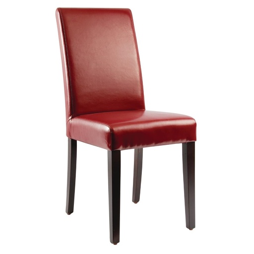 [GH443] Bolero kunstlederen stoel rood (2 stuks)