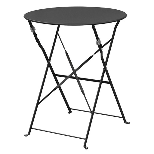 [GH558] Bolero ronde stalen opklapbare tafel zwart 59,5cm