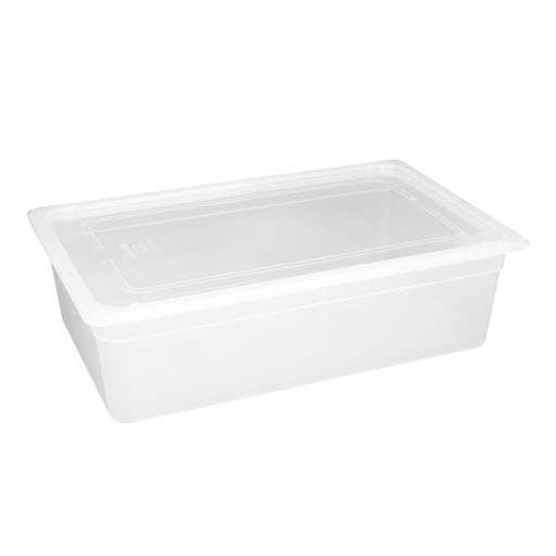 [GJ512] Vogue polypropyleen GN 1/1 bak met deksel 15cm (2 stuks)