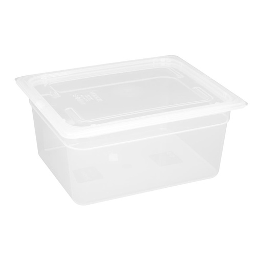 [GJ516] Vogue polypropyleen GN 1/2 bak met deksel 15cm (4 stuks)