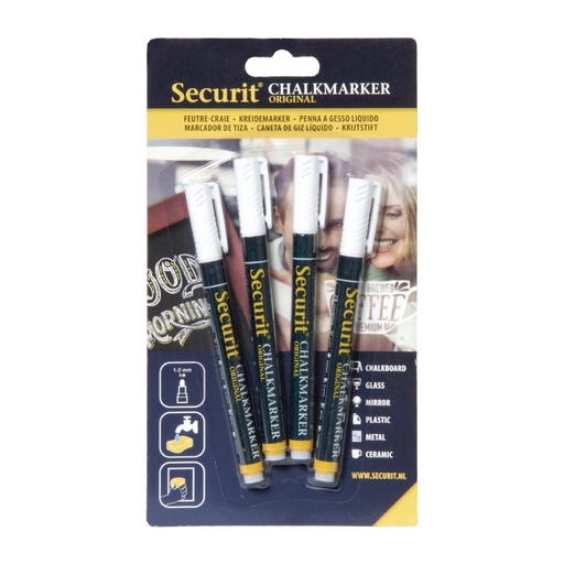 [GJ551] Securit wisbare krijtstiften 2mm wit (4 stuks)