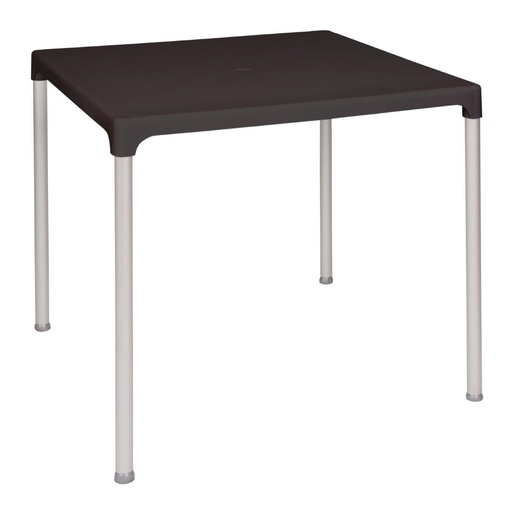 [GJ970] Bolero vierkante horeca tafel met aluminium poten zwart 75cm
